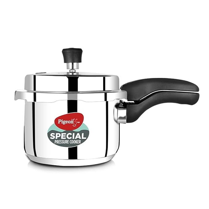Pigeon by Stovekraft 14549 Induction Base Outer Lid Stainless Steel Pressure Cooker, 3L, Silver