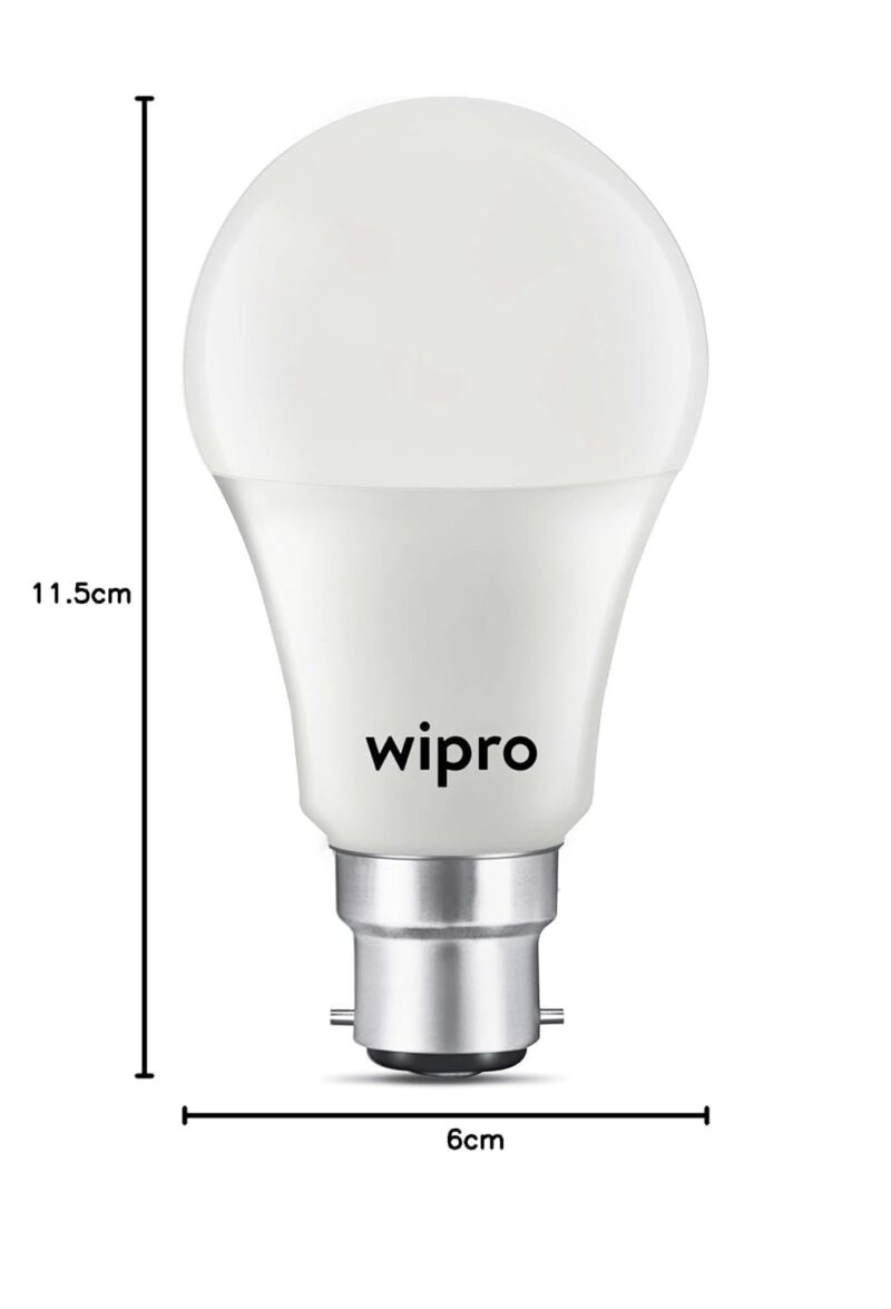 Wipro Garnet 9W LED Bulb for Home & Office |Cool Day White (6500K) | B22 Base|220 Degree Light Coverage |4Kv Surge Protection |400V High Voltage Protection |Energy Efficient | Pack of 1 - Image 2