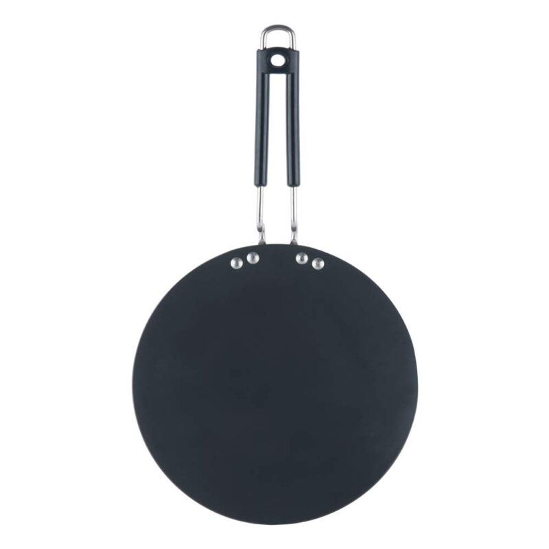 Vinod Black Pearl Hard Anodised Tawa - 30 cm | 5.25mm Thickness | Metal Spoon Friendly | Riveted Sturdy Handle | Long Lasting Roti, Paratha Tawa | 2 Year Warranty | Toxin Free - Image 6