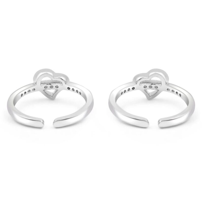 Zarkan 925 Sterling Pure Silver Golden Love Toe Rings, Adjustable | Chandi Bichiya | Gifts For Women & Girls | With Certificate of Authenticity and 925 Stamp - Image 3