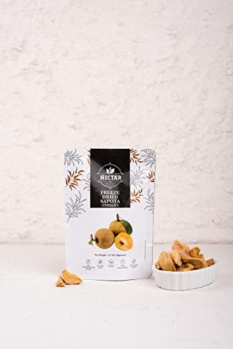 Nectar Superfoods Freeze Dried Chikoo (Sapota) | No Preservatives, No Added Sugar, Healthy Dried Fruit | 100% Natural, Vegan, Gluten Free Snack for Kids and Adults | 20 gram Pouch (PACK OF 1) - Image 6