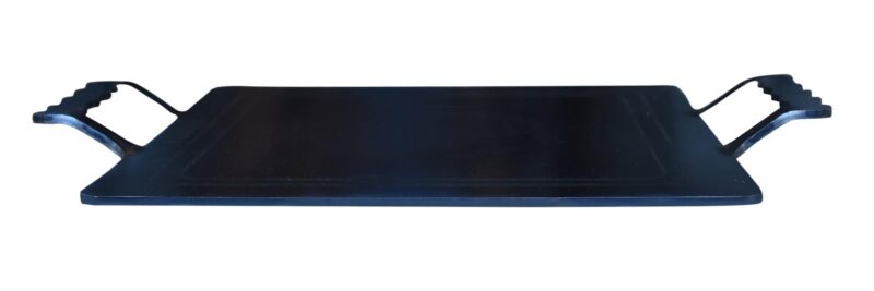 EZAHK Iron Dosa/Roti Tawa, Kitchenware Square Type Black Tawa, Machine Cutting with Double Handle Rectangular (12 in) - Image 4