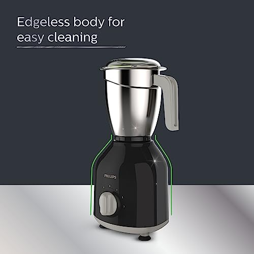 Philips HL7756/01 Mixer Grinder 750 Watt, 3 Stainless Steel Multipurpose Jars with 3 Speed Control and Pulse function (Black) - Image 5