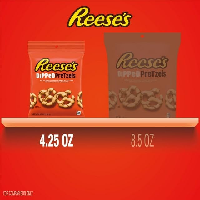 Reese.s Milk Chocolate Peanut Butter Candy Dipped Pretzels, Bag 4.25 oz 120g (Imported) - Image 3