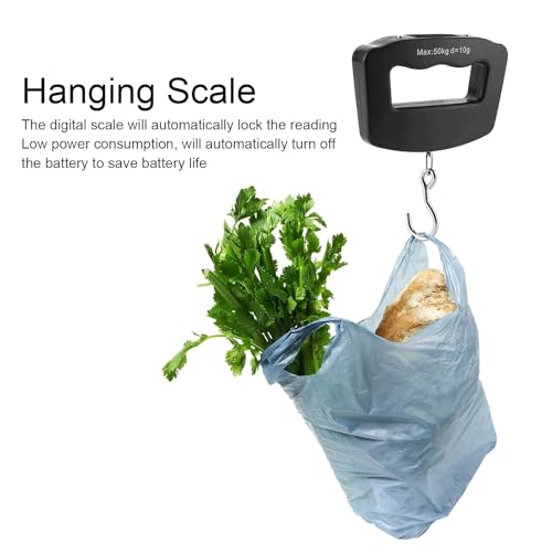 TRIDEO 15 YEARS WARRANTY Electronic Portable Digital LED Screen Luggage Weighing Scale|Baggage Weight Scale|with Hook for Travel, Fish Weighing, Black - Image 3