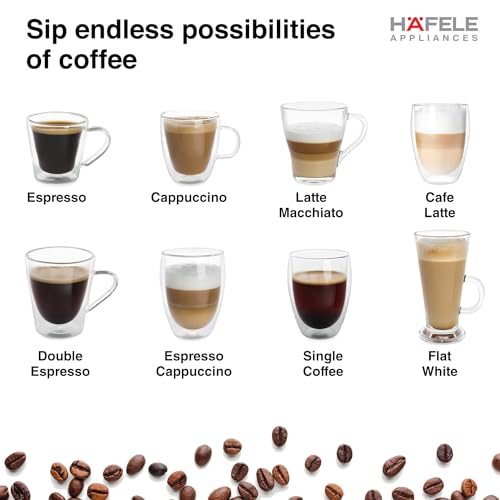 Hafele U-Kaffee Plus Coffee Machine, 15-Bar Pump Pressure, Single/ Double Espresso, Cappuccino & Latte,Removable Milk Tank (600 ml), Seamless Frother System, Thermoblock Technology, 1250W - Image 4