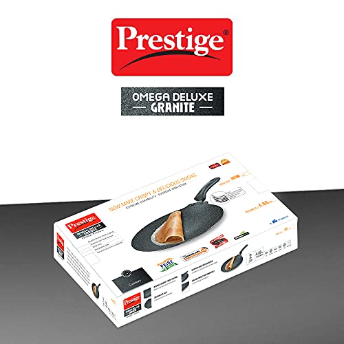 Prestige Omega Deluxe Granite 30cm Non-Stick Dosa Tawa|Scratch and Abrasion Resistant |Gas & Induction Compatible|2 Years Warranty - Image 2
