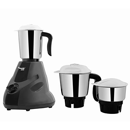 Butterfly Hero Mixer Grinder, 500W, 3 Jars (Grey) - Image 6