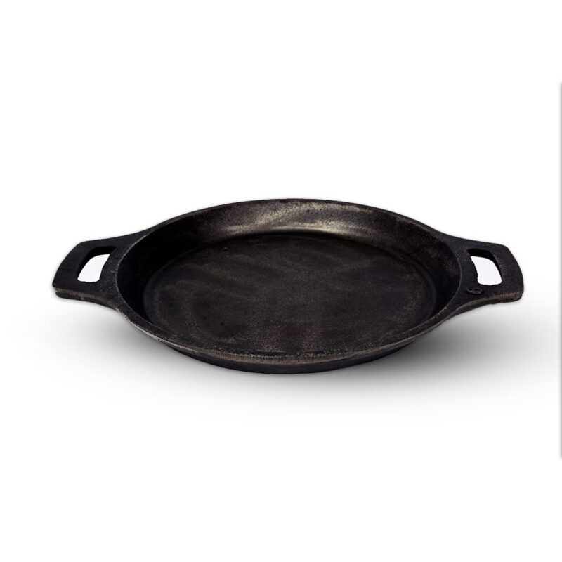 The Indus Valley Preseasoned Cast Iron Fish Fry Pan With Double Handle | Large 25Cm/ 9.8Inch, 2Kg | Induction Friendly | Nonstick Fish Fry Pan, 100% Pure & Toxin Free, No Chemical Coating, Black - Image 4