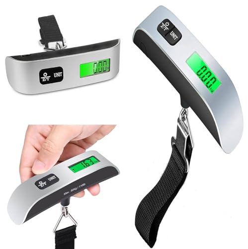 COOFANDY Portable Handy Pocket Smile Mini Electronic Digital Luggage, Hanging Scale with Backlit LCD Display, Travel Weight, Portable Weighing Scale with Hook, Temperature Sensor Battery Included - Image 9