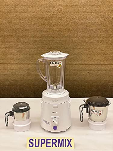 Sujata Supermix, Mixer Grinder, 900 Watts, 3 Jars (White) - Image 2