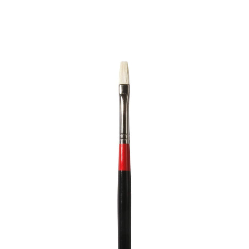 Daler-Rowney Georgian Long Handle Flat Bristle Natural Hair G48 Oil Color Brush (No 2)