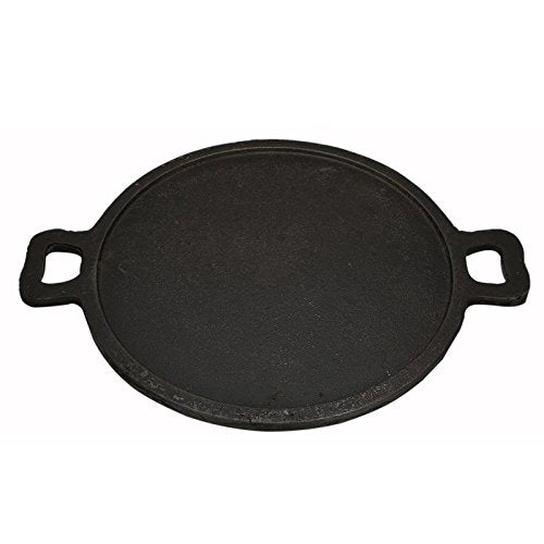 Rustik Craft Pre-Seasoned Black Cast Iron Dosa Tawa/Baking Pan with Two Loop Handles 12", Good for Cooking on Gas, Dosa,Omlete,Roasting pan (W =3500 G, Thickness 8.8 mm) - Image 4