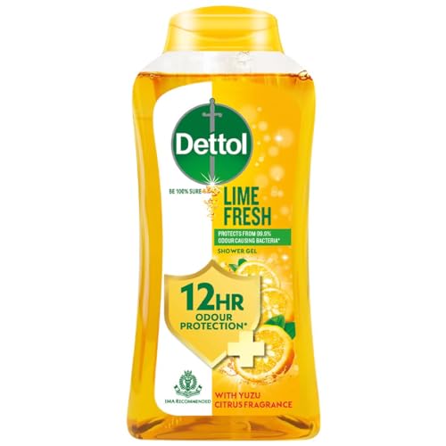 Dettol Body Wash and Shower Gel for Women and Men, Refresh - 250ml | Soap-Free Bodywash | 12h Odour Protection