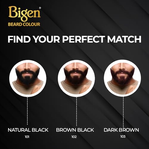Bigen Professional Beard colour B103 Dark Brown| Leaves no Stains, 40g+40g - Image 4