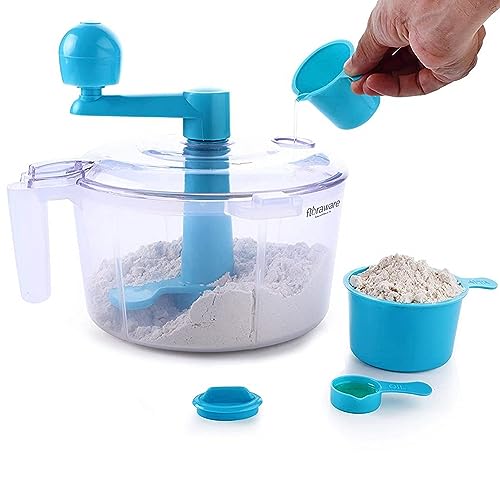 Floraware Food Safe 3 in 1 Food Processor Atta/Dough, Kneader/Maker, Vegetble Cutter, Beater, BPA Free, Blue - Image 4