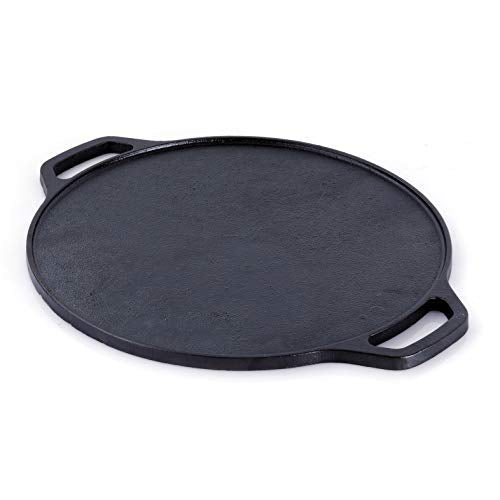 ROSTON Cast Iron Tawa Dosa | Cookware Flat Vessel Pre Seasoned | Ideal for Cooking Dosa Chapati Pizza Roti Thava(Thava Kallu Kitchen Accessories) - Image 3