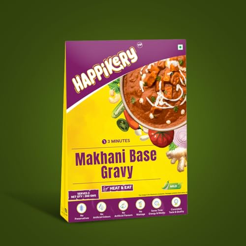 Happikery Makhani All-Purpose Masala Gravy Base 1kg (Veg Mix, Upto 5-7 Servings)| Ready to Cook Gravy Paste with Blended Spices| No Preservatives or Artificial Colors| Indian and Mughlai Delicacies | Ready in 3 min - Image 5