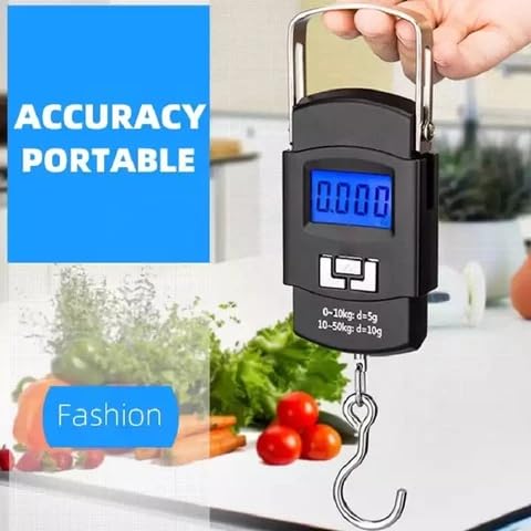 HAVAA Electronic 50Kgs Digital Luggage Weighing Scale (6 Month Warranty) - Black | Bag Weighing Scale for Luggage | Weight Machine for Luggage With 2 Batteries - Image 3