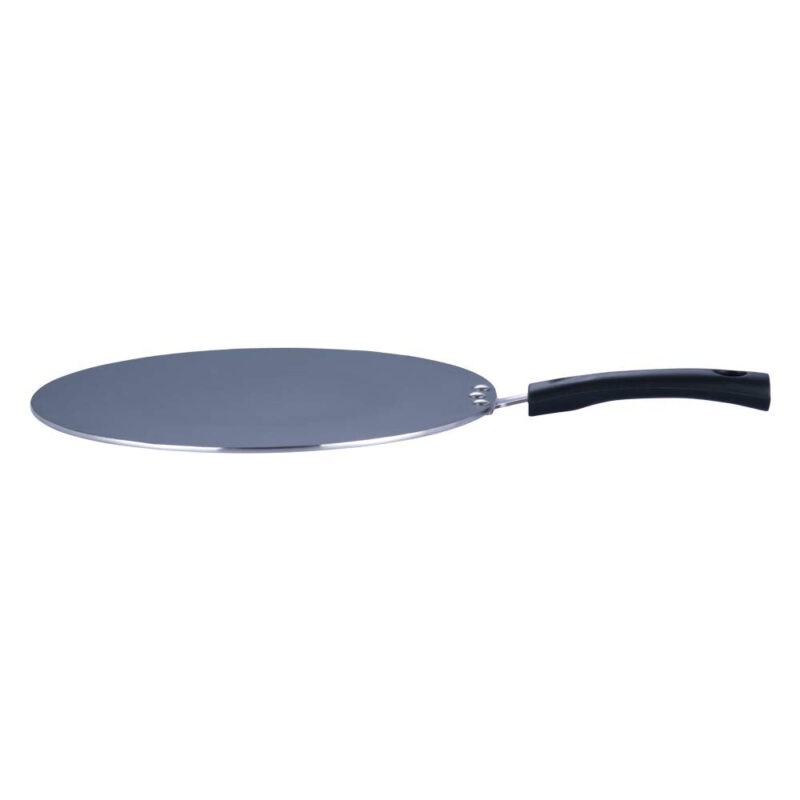 Vinod Zest Aluminium Non Stick Flat Multi Tawa - 28 cm | Triple Layer Ceramic Coating | 4mm Extra Thick Dosa Tawa | Bakelite Handle | Gas and Induction Base | 1 Year Warranty - Image 2