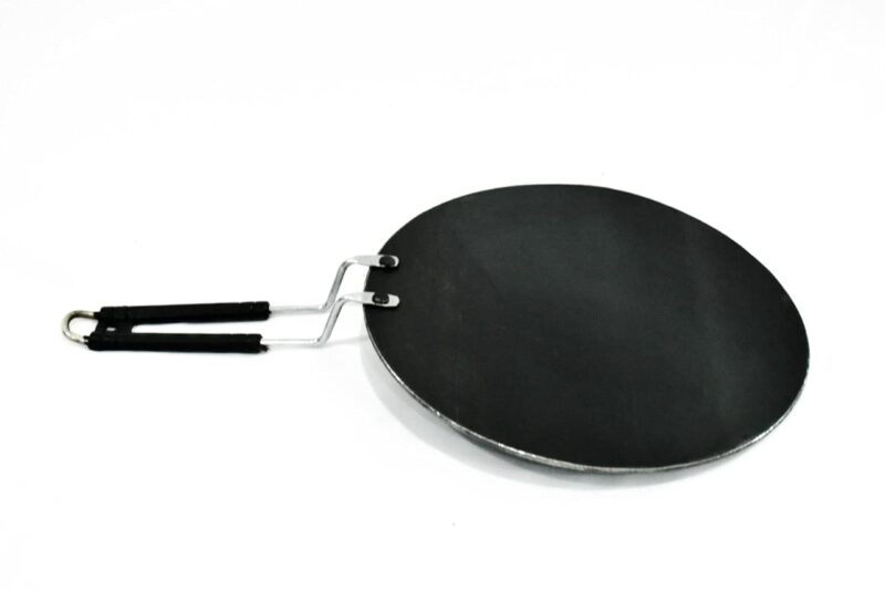 Sonanshi Black Dosa Tawa Pure Iron with Handle Especially Designed for Dosa/Uttpam/South Indian Dishes 12 Inches Diameter(Flat) - Image 3