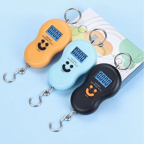 HAVAA Electronic Digital Hanging Stainless Steel Hook| Luggage Portable Scale with (6 Month Warranty) LCD Display for Industrial,Personal Use Capacity 50Kg (Assorted Colours) With 2 Batteries - Image 5