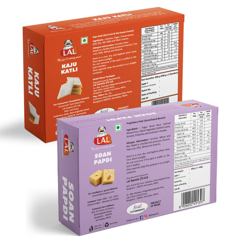 Kaju Katli 400gm & Soan Papdi Premium 400gm