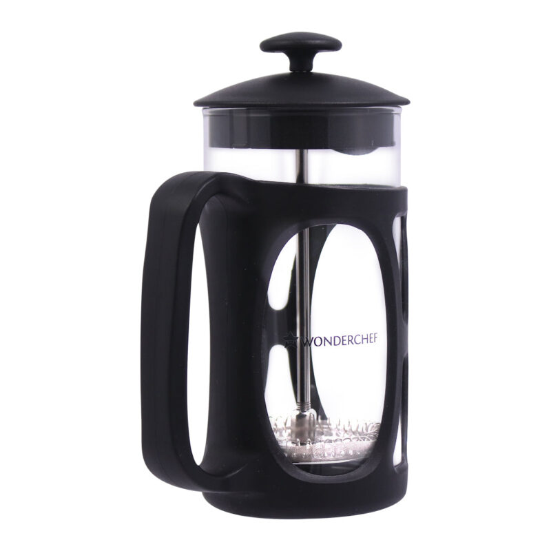 French Press Coffee & Tea Maker 350 ml|Premium Heat Resistant Borosilicate Glass Carafe|4 Level Filtration System|Stainless Steel Plunger with Mesh|Perfect for Coffee Brew Enthusiasts|1-2 Cups of Coffee|Brews in Just 3 Minutes|Black|1 Year Warranty - Image 5