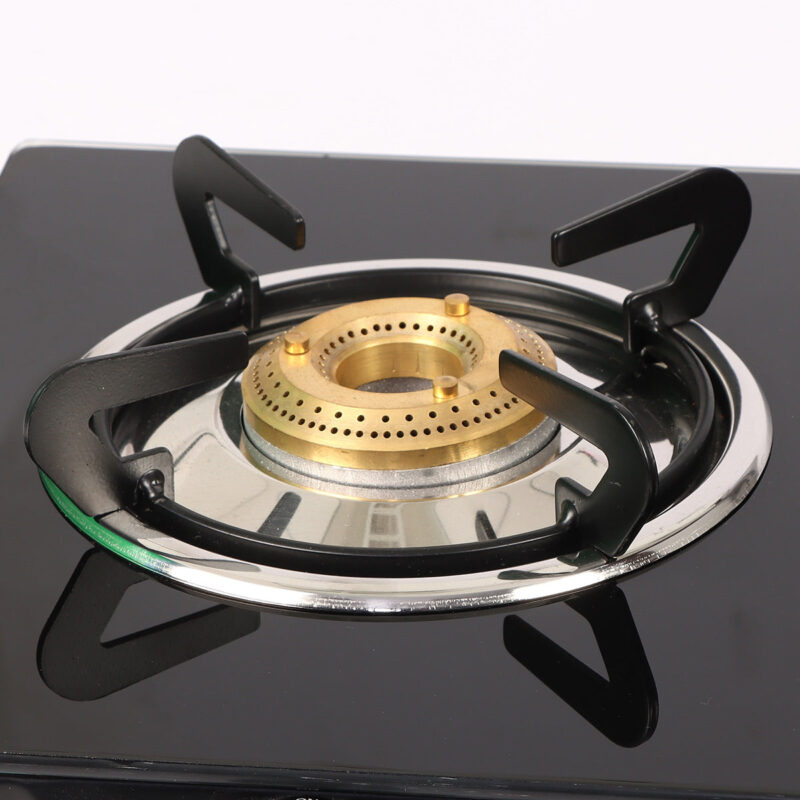Glory 2 Burner Glass Cooktop, Stainless Steel Drip Tray, Black Toughened Glass with 2 Year Warranty, Manual Ignition Gas Stove - Image 3