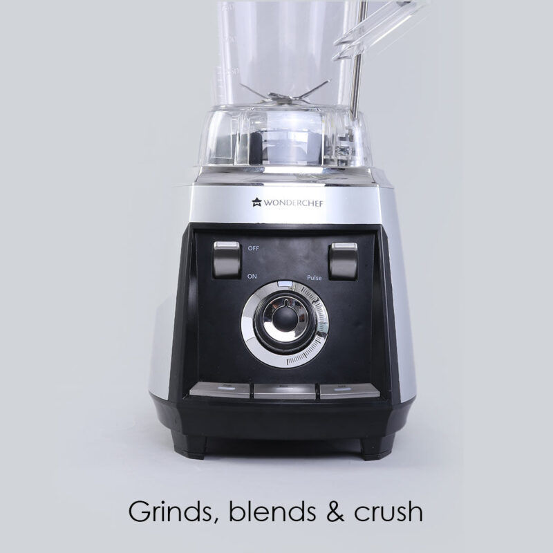 Regalia Professional Power Blender with Pulse Function| 3-in-1 Mixer,Blender,Grinder | 1200 Watt Full Copper Motor| Unbreakable 2 Litre Jar| Commercial Heavy Duty Blender with Stainless Steel Aircraft Grade Blades| 3 Year Warranty| Black - Image 3