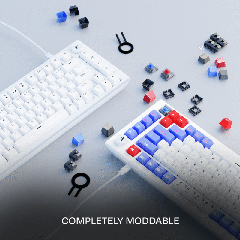 Hive White-Purple Wired Gaming Keyboard - Image 5