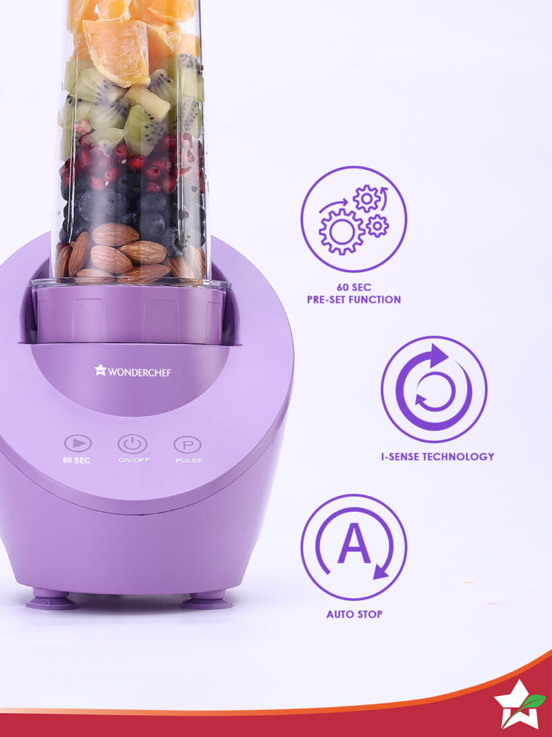 Magneto Blender | Smoothie & Juice Maker | World’s Safest with Magnetic Induction Tech | Variable Speed | Automatic with 60-sec auto-stop | Portable with Sipper Jar | 2-Year Warranty - Image 3