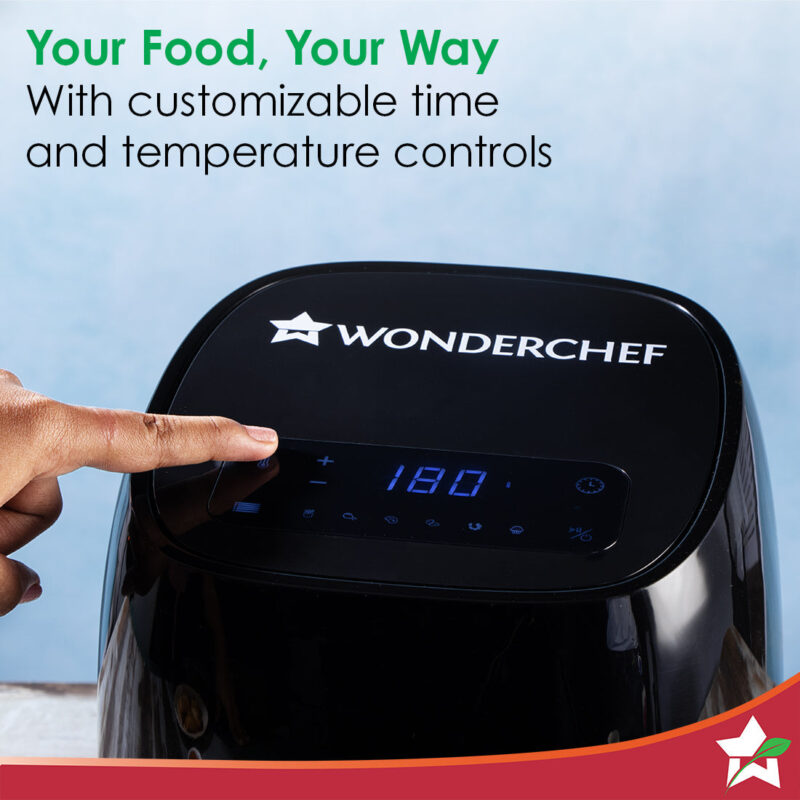 Neo Digital Air Fryer | Rapid Air Technology | 6 Pre-Set Menu Options | Temperature and Time Control | Automatic Shut-Off | Compact Design | 4.5 Litres | 1 Year Warranty | 1500 Watts | Black - Image 3