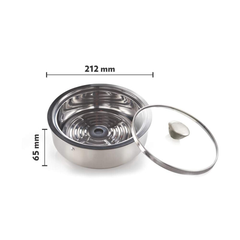 Borosil Stainless Steel Insulated Roti Server, 2.5 litres, Silver - Image 3