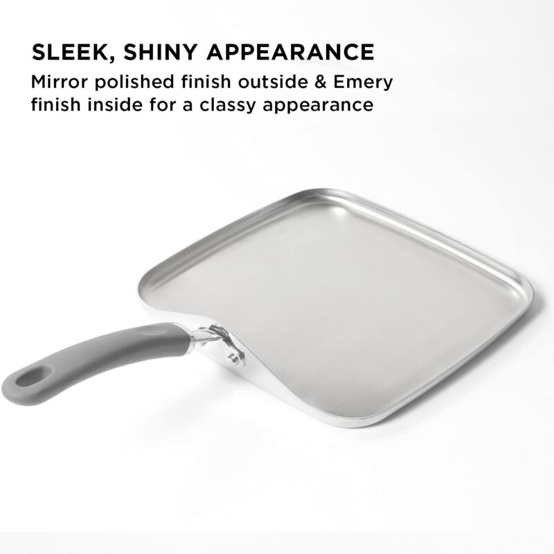 Meyer Trivantage Stainless Steel Open Square Tawa, (31612) - Image 2