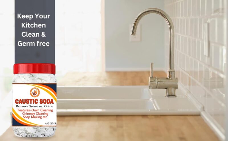 RICH FOX® Caustic Soda for Soap Making, Drain Cleaning, Chimney Cleaning– Fast-Acting Formula to Clear Blockages Instantly – Best Chimney & Drain Cleaner Flakes and Soap Making Flakes- 450 Grams - Image 5