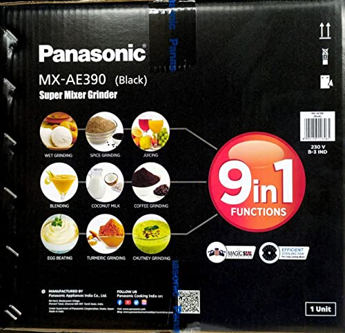 Panasonic MX-AE390 (Black) Monster Super Mixer Grinder 750W With 3 Jar - Image 3