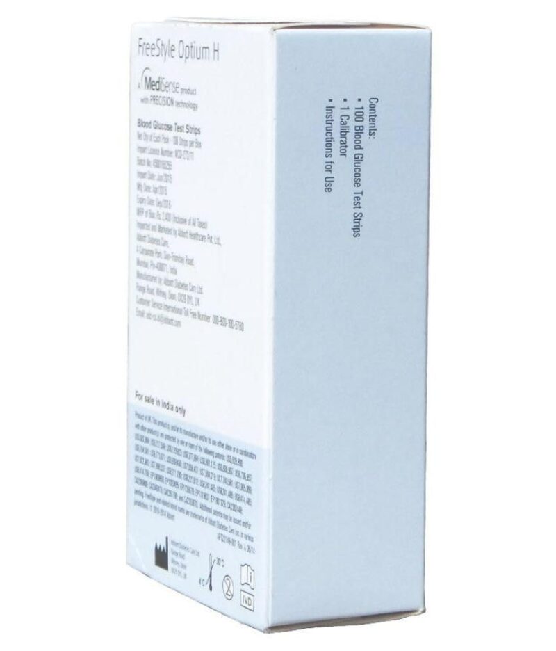 Abbott Freestyle Optium Neo H Blood Glucose 100 Test Strips - Image 3