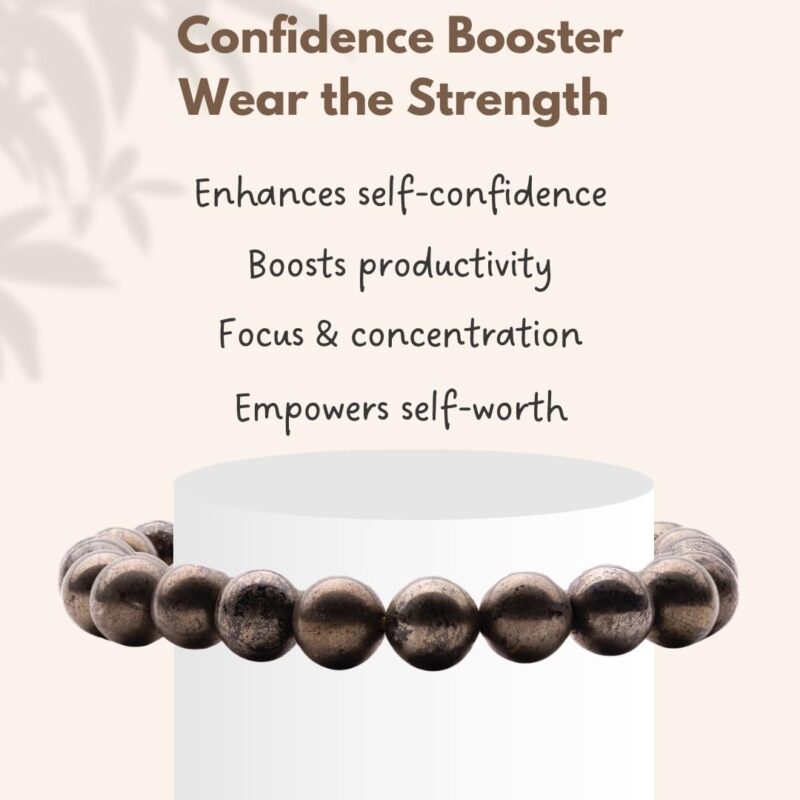 Plus Value Pyrite Bracelet Money Magnet Abundance Wealth Bracelet for Men Women Boys and Girls Reiki Healing Chakra (Beads Size: 8mm, Jute Bag) - Image 9