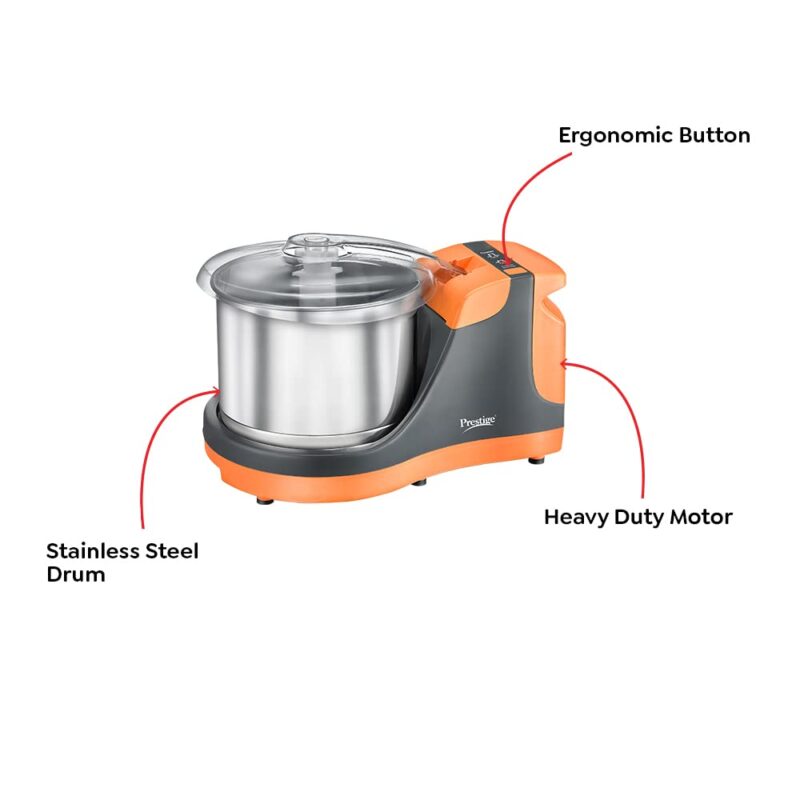 Prestige PWG 10 Wet Grinder with 200 Watts Motor, Multi Color - Image 5