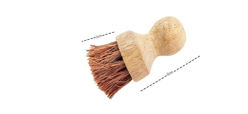 Palmera Natural Coir Tawa Brush for Spreading Oil on Dosa Tawa, Iron Tawa, Roti Tawa & Low Oil Frying on Pans (Fully Natural Food Grade Vaarnished Wood, 9X6X6 cm) (Pack of 1) - Image 6