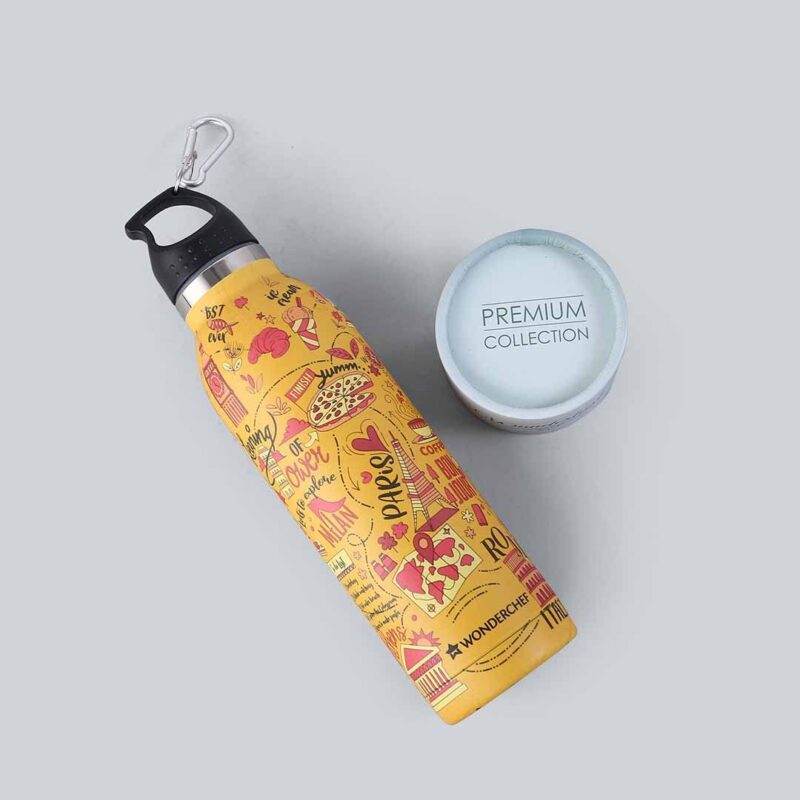 Wanderlust, 600ml, Double Wall Stainless Steel, Vacuum Insulated, Hot And Cold Flask, Your story - Image 2