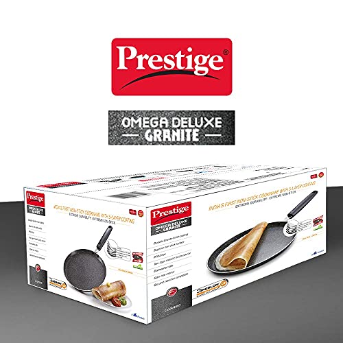 Prestige Omega Deluxe Granite Dosa Tawa, 280 mm, Black, Nonstick Aluminium - Image 4
