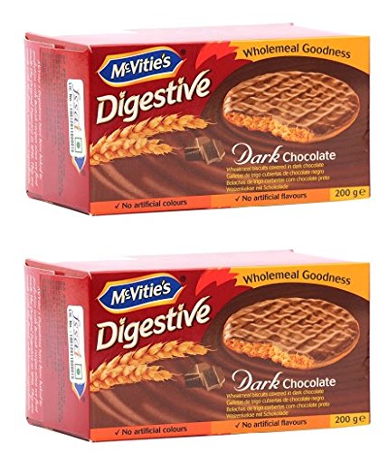 McVitie's Digestive Dark Chocolate Biscuit, 200g (Pack of 2)