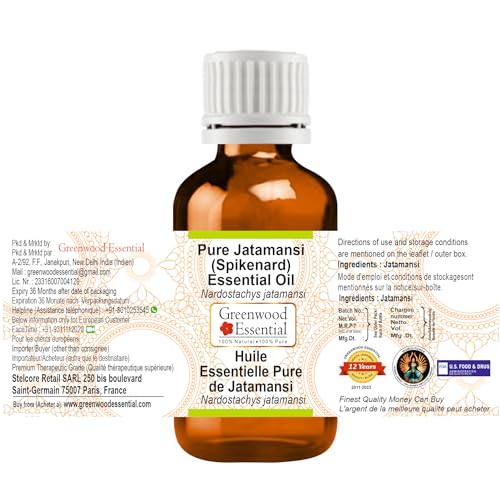 Greenwood Essential Pure Jatamansi (Spikenard) Essential Oil (Nardostachys jatamansi) Steam Distilled 30ml - Image 10