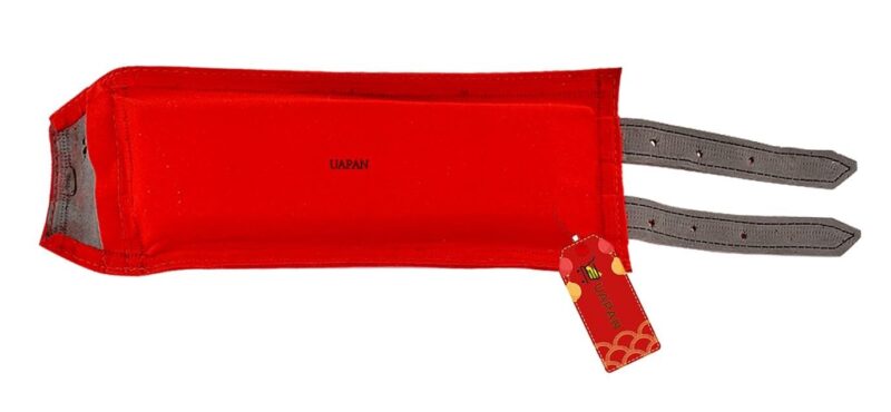 UAPAN 3 line Ankle Bells Velvet Pad for Classical Bharatanatyam Kathak Dance with Adjustable Strap (Red Velvet Belt) - Image 4