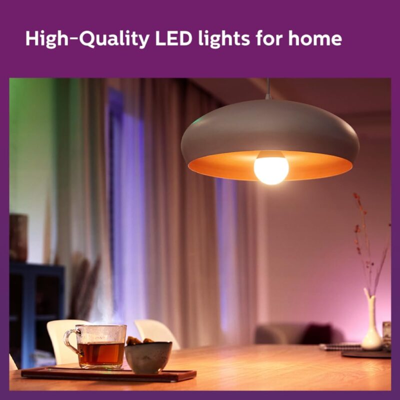 Philips Wiz Smart WI-Fi LED Bulb E27 9-Watt, 16 Million colors , Compatible with Amazon Alexa and Google Assistant, Pack of 1 - Image 4