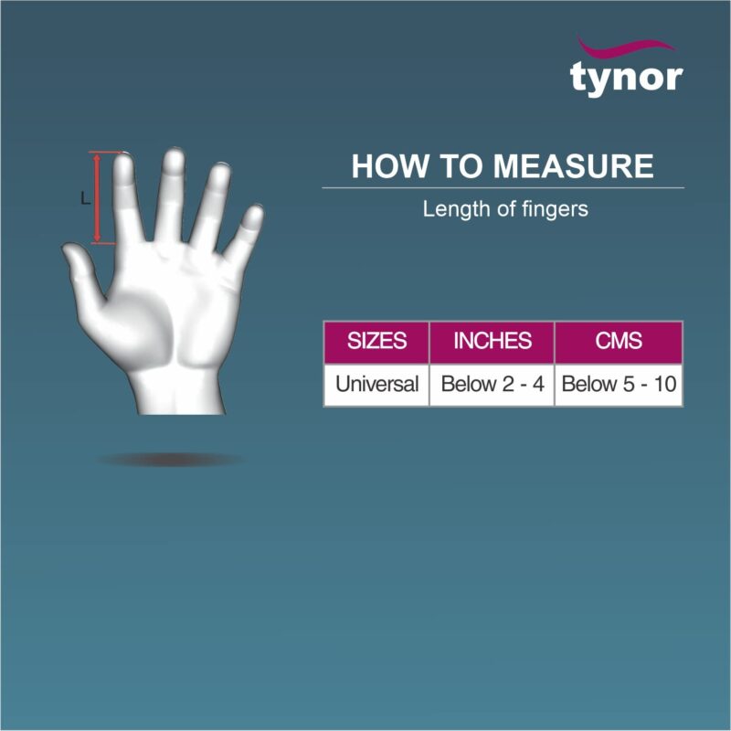 Tynor Mallet Finger Splint, with Comfortable Protective Support for Finger Injuries | Fractures, Sprains & Recovery, Lightweight Finger Splint for Men & Women | Universal Size (Silver, 1 Unit) - Image 3
