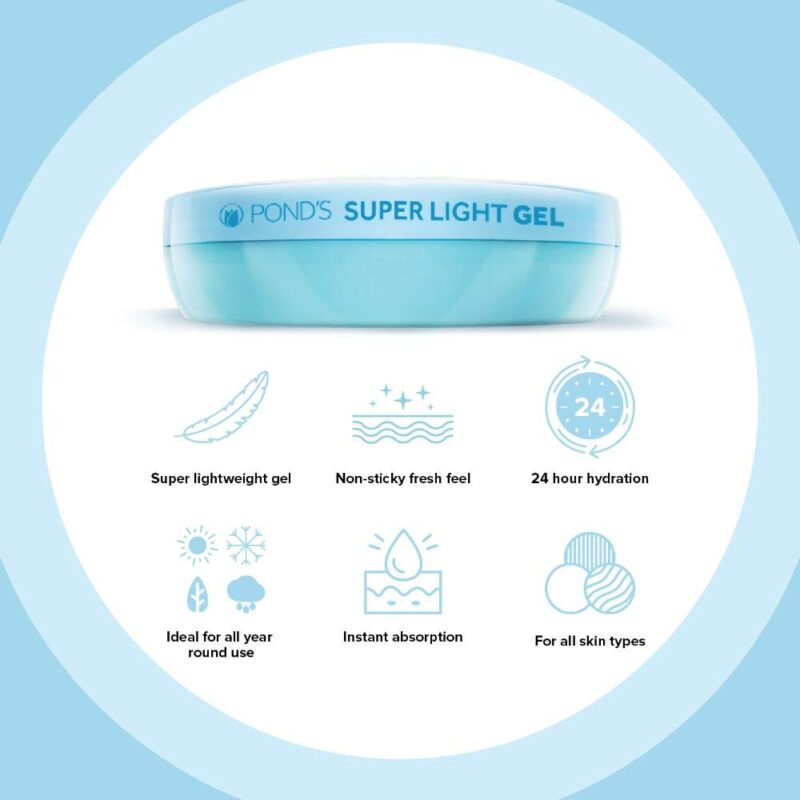 Pond's Super Light Gel Moisturiser, Oil-Free Moisturiser, 25g - Image 4