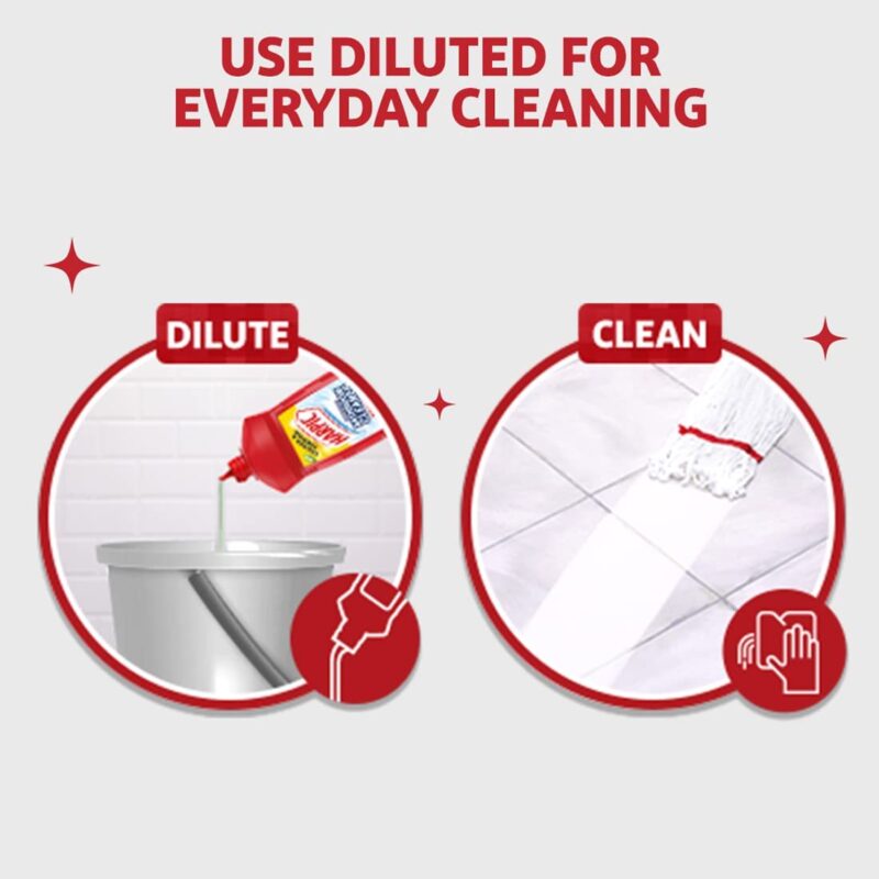 Harpic Toilet Cleaner Original, 1 L + Bathroom Cleaner Lemon - 1 L + Drain Xpert Drain Cleaning Powder (50g x 8) - Image 11